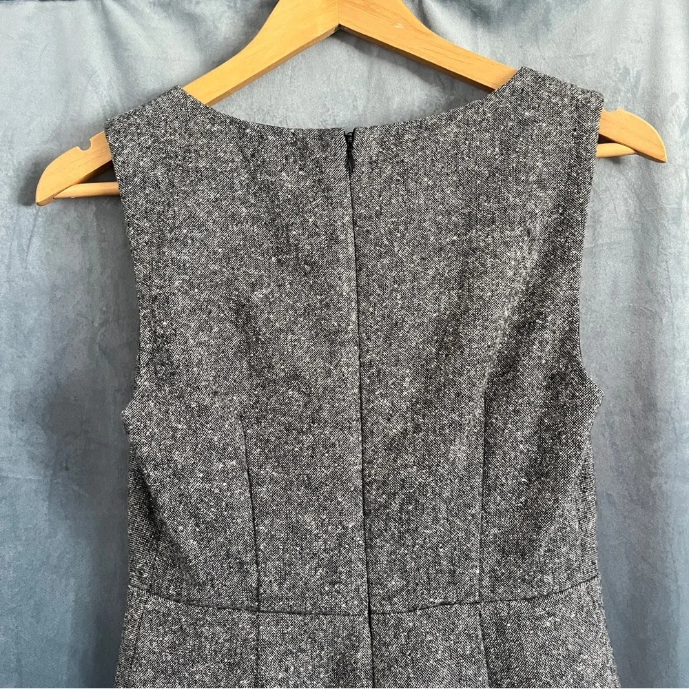 Express Design Studio Gray Tweed Sleeveless Scoop Neck Sheath Wool Dress EUC 4 - Picture 5 of 16